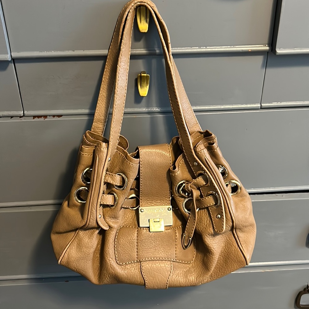 Jimmy choo tan purse